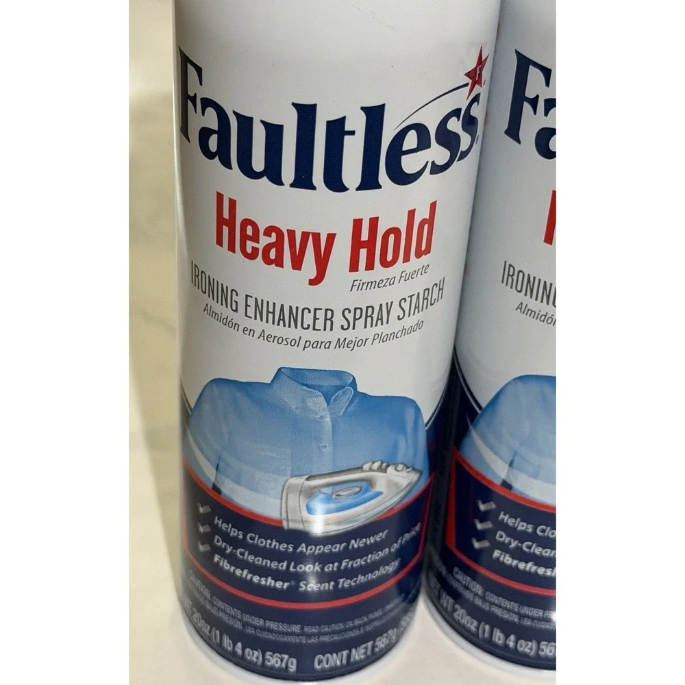 Faultless Heavy Hold Ironing Enhancer Spray Starch, 20 oz‎ (3 pack)